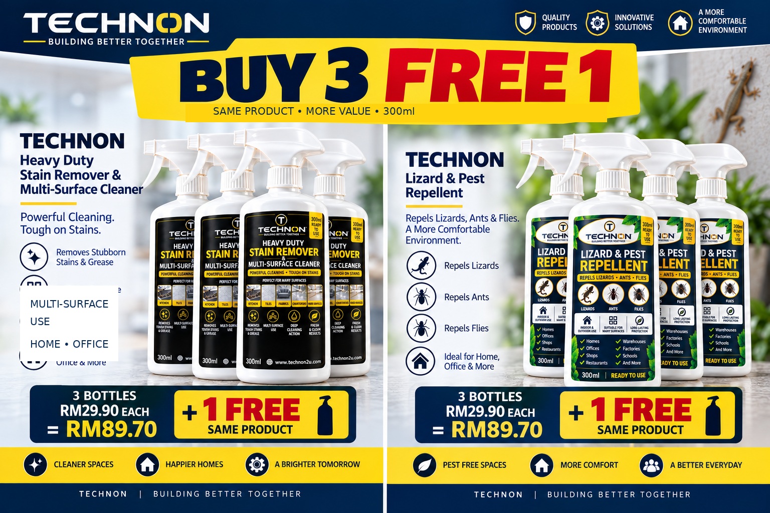 TECHNON Buy 3 Free 1 offer